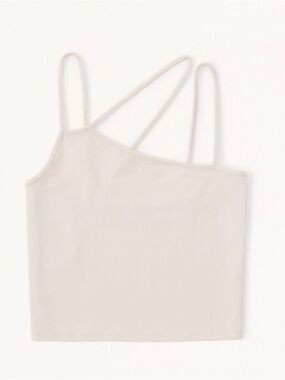 Abercrombie Asymmetrical Spaghetti Strap Tank Top - Cream Size XS